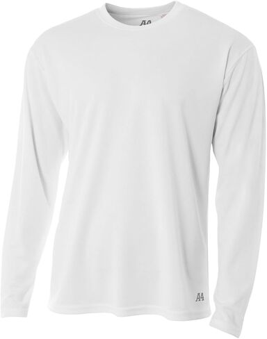 A4 Men's Long Sleeve Birds-Eye Mesh Crew in Saudi Arabia