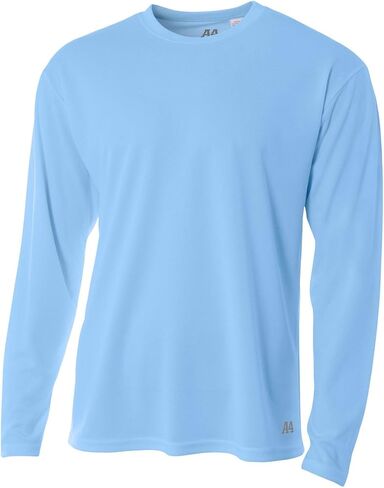 A4 Men's Long Sleeve Birds-Eye Mesh Crew in Saudi Arabia