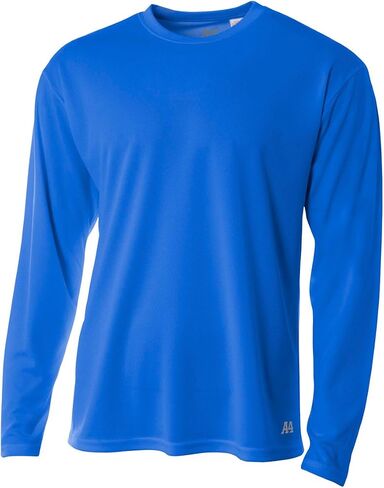 A4 Men's Long Sleeve Birds-Eye Mesh Crew in Saudi Arabia