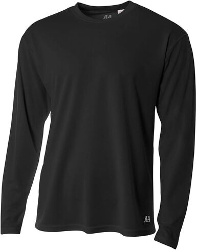 A4 Men's Long Sleeve Birds-Eye Mesh Crew in Saudi Arabia