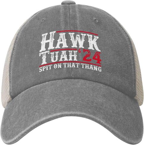 Hawk Tuah Hat Spit On That Thang Trucker Hat Funny Mesh Baseball Cap Hawk Tush Spit On That Thang Hat Men Women Black in Saudi Arabia