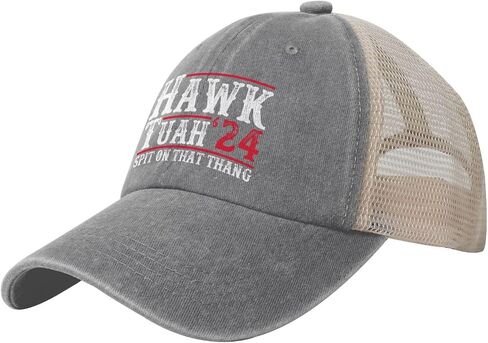 Hawk Tuah Hat Spit On That Thang Trucker Hat Funny Mesh Baseball Cap Hawk Tush Spit On That Thang Hat Men Women Black in Saudi Arabia