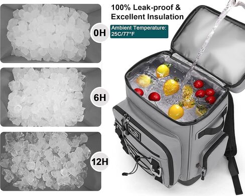 42Cans Cooler Backpack Insulated Leak Proof for Men & Women, Large Waterproof Backpack Cooler for Beach, Picnic, Outdoor, LeakProof, Multi-Functional, Green in Kuwait