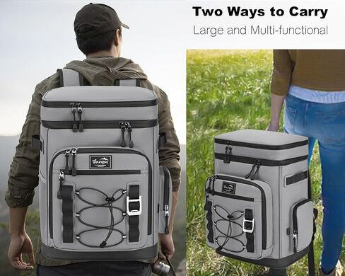 42Cans Cooler Backpack Insulated Leak Proof for Men & Women, Large Waterproof Backpack Cooler for Beach, Picnic, Outdoor, LeakProof, Multi-Functional, Green in Kuwait