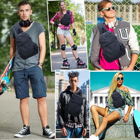 Sling Bag Crossbody Bag Sling Backpack for Men Women, Shoulder Bag Chest Crossbody Bag for Men Women, Lightweight Waterproof Sling Bag for Men Women USB Charging Port Travel Hiking in Saudi Arabia