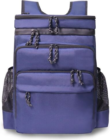 GiMiUiTo Double Deck Cooler Backpack Leak-Proof Large Cooler Backpack,Backpack Cooler Insulated Perfect Soft Cooler Bag for Tactical, Camping, Picnic, Beach, Hiking,Black in Saudi Arabia