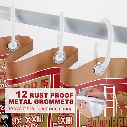 Dallas Shower Curtain, Football Team Shower Curtain Gifts for Men Women Youth Fans, Sports Curtain Set with 12 Hooks for Bathroom Decor 60 x 72 Inch in Saudi Arabia