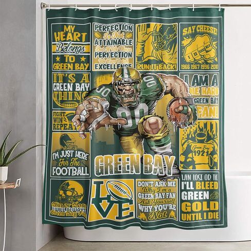 Dallas Shower Curtain, Football Team Shower Curtain Gifts for Men Women Youth Fans, Sports Curtain Set with 12 Hooks for Bathroom Decor 60 x 72 Inch in Saudi Arabia