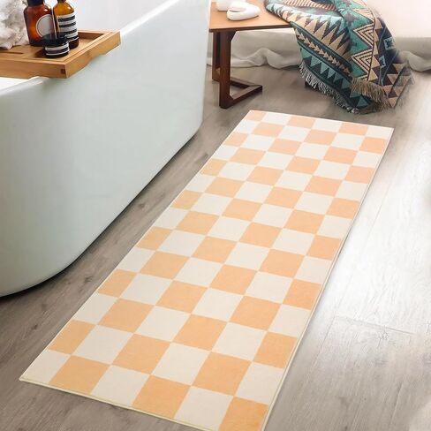 MABOZOO Bathroom Runner Rug 24x60 Inch,Extra Soft Absorbent Bath Mat with Non-Slip Backing,Machine Washable Rugs for Shower Floor, Bathroom,Tub(Khaki) in Saudi Arabia