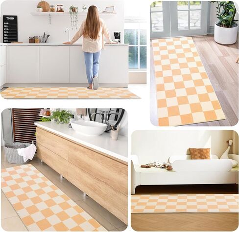 MABOZOO Bathroom Runner Rug 24x60 Inch,Extra Soft Absorbent Bath Mat with Non-Slip Backing,Machine Washable Rugs for Shower Floor, Bathroom,Tub(Khaki) in Saudi Arabia