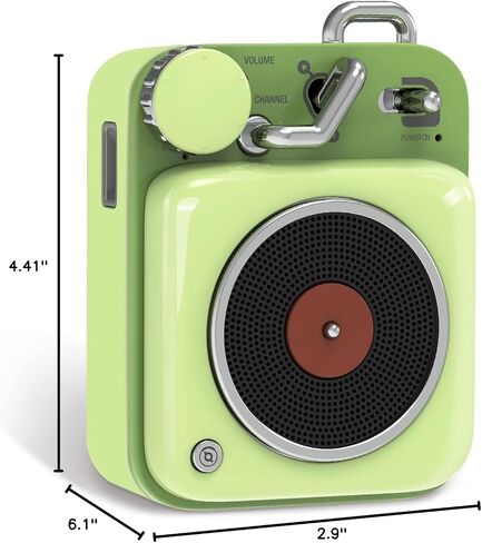 Muzen Mini Bluetooth Speaker, Button Small Cute Portable Metal Retro Wireless Speaker with Loud Volume Great Sound and Portable Lanyard & Gift Bag for Office Classic Vintage Decor in Kuwait
