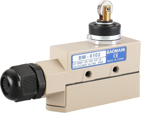 مفتاح حد المكبس الأفقي من Baomain TZ-6102 مع غدد كابل M20 يعمل للأبواب شديدة التحمل، والأبواب المنزلقة/النوافذ، والرائد، وويلبون، وستائر الهواء، وماكسويل مع IP65 مقاوم للماء in Saudi Arabia