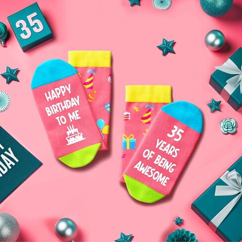 Zmart 35th Birthday Gifts Ideas for Men - Socks for 35 Year Olds, 35th Birthday Socks, Best Gifts for 35 Year Old Man Woman in Saudi Arabia