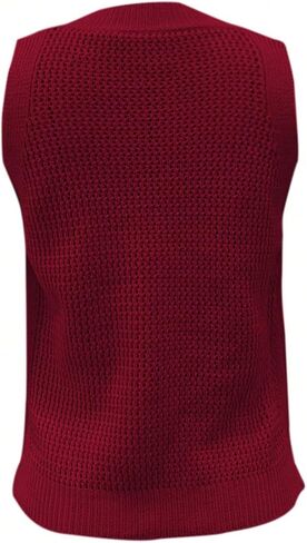 SweatyRocks Women's Hollow Out Sleeveless Knit Top Crewneck Split Sweater Vest in Saudi Arabia
