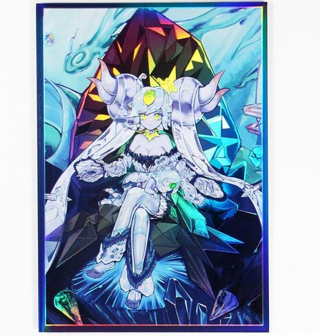 Volcanic Island 50ct 63x90mm Holographic Top Loading Trading Card Sleeves for YuGiOh/Japanese Art Anime Printing Card Sleeves Protectors (Yubel) in Kuwait