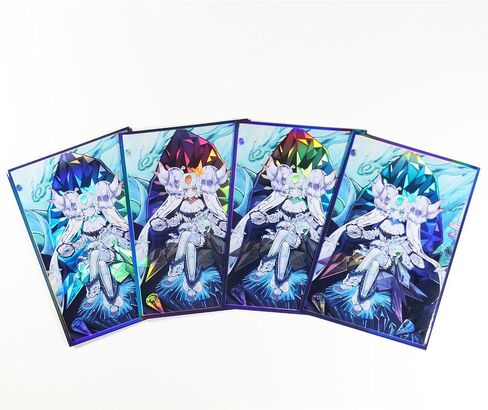 Volcanic Island 50ct 63x90mm Holographic Top Loading Trading Card Sleeves for YuGiOh/Japanese Art Anime Printing Card Sleeves Protectors (Yubel) in Kuwait