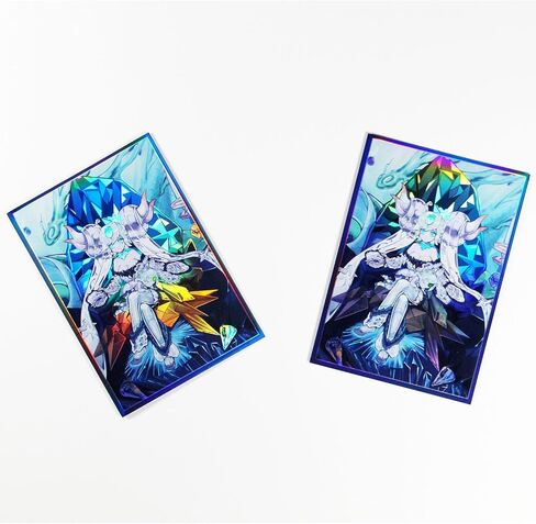 Volcanic Island 50ct 63x90mm Holographic Top Loading Trading Card Sleeves for YuGiOh/Japanese Art Anime Printing Card Sleeves Protectors (Yubel) in Kuwait