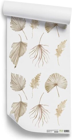 funlife Boho Leaf Wall Decals Peel and Stick, PVC Self Adhesive Brown Leaves Wall Art Stickers for Bedroom Living Room Kids Room in Saudi Arabia