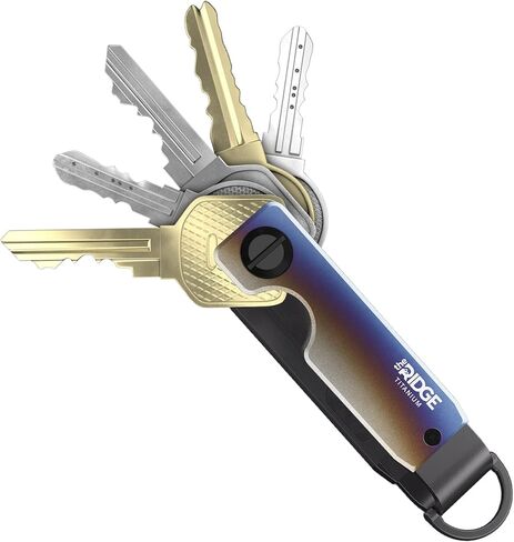 The Ridge Key Organizer - Compact Metallic Key Holder | Minimalist Innovative Keyholder | Smart Keychain Secures 2-6 Keys - Brass in Kuwait