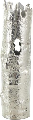 CosmoLiving by Cosmopolitan Aluminum Metal Decorative Vase Tree Trunk Inspired Centerpiece Vases, Set of 2 Flower Vases for Home Decoration 18", 15"H, Gold in Kuwait