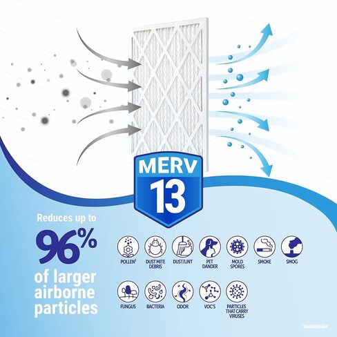 تراكم الماس 21x22x1 (الحجم الفعلي) فلتر الهواء/مرشحات الفرن MERV 13 (6 عبوات) in Kuwait