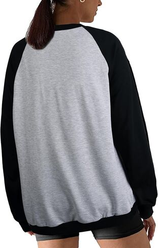 Remidoo Women's Oversized Sun and Moon Graphic Sweatshirts Long Sleeve Pullover Tops in Saudi Arabia