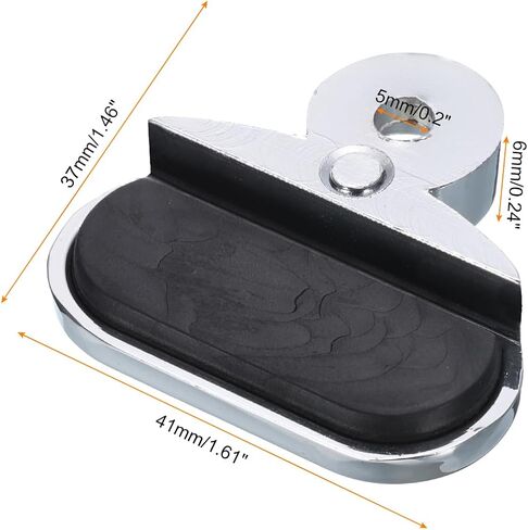 uxcell Mirror Clips, 10Pcs - Zinc Alloy Oval Mirror Holder Clips, Mirror Holders for Wall Mounting, Bathroom Glass Clips for 3-5mm Thick Mirror (Black) in Saudi Arabia