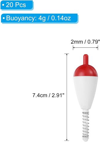 PATIKIL Fishing Float Bobbers Hard ABS Oval Stick Spring Slip Bobber for Crappie Trout Bass Fishing in Saudi Arabia