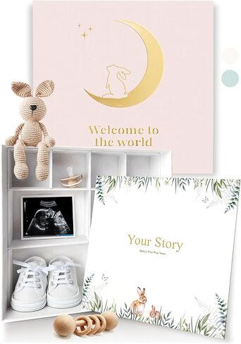 Baby Keepsake Box Girl with Baby Book Girl - Baby Shower Gifts for Girls, Unique Baby Girl Gifts - Baby Memory Book Girl - New Born Baby Girls Gift - Baby Gifts for Girls - New Baby Girl Gifts, Rose in Saudi Arabia