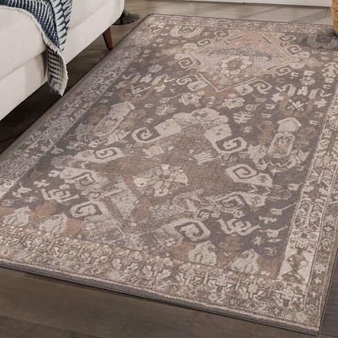 LUXE WEAVERS Moroccan Floral Red 9x12 Area Rug for Living Room in Kuwait