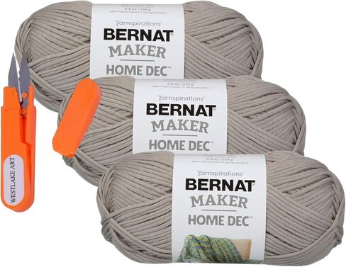 Maker Home Dec Yarn, 8.8 Oz, Aqua - Thick Yarn for Crocheting Chunky Blanket Bundle with Embroidery Scissors - Versatile, Soft &, Gauge 5 Bulk Chunky Yarn ~ [Pack of 2] in Saudi Arabia