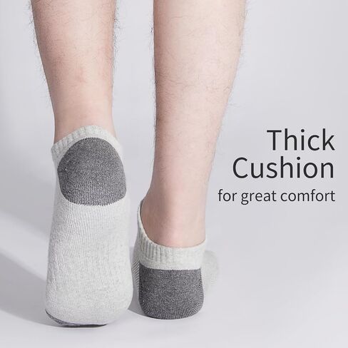 J-BOX Men's Athletic Socks,Men's Running Ankle Socks with Cushion,Low Cut Sport Tab Socks 4 Pairs in Saudi Arabia