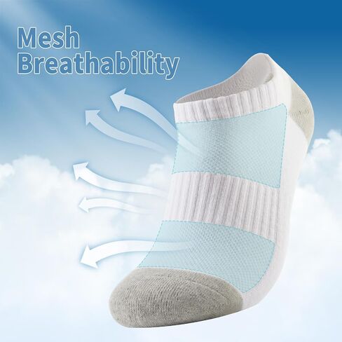 J-BOX Men's Athletic Socks,Men's Running Ankle Socks with Cushion,Low Cut Sport Tab Socks 4 Pairs in Saudi Arabia
