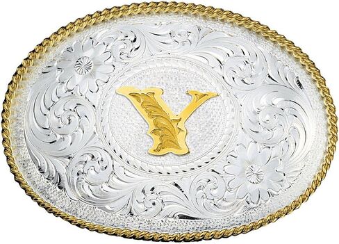 مشبك معدني على شكل حرف F الأولي للرجال من Montana Silversmiths مقاس واحد in Kuwait