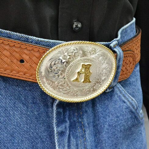 مشبك معدني على شكل حرف F الأولي للرجال من Montana Silversmiths مقاس واحد in Kuwait