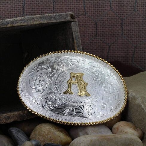 مشبك معدني على شكل حرف F الأولي للرجال من Montana Silversmiths مقاس واحد in Kuwait