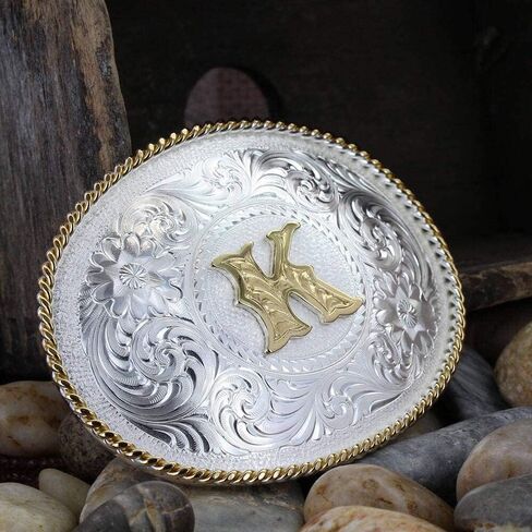 مشبك معدني على شكل حرف F الأولي للرجال من Montana Silversmiths مقاس واحد in Kuwait
