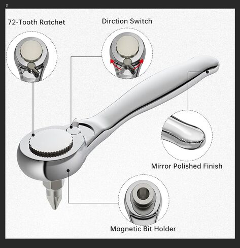 17in1 Right Angle Screwdriver - Ratcheting Pocket Screwdriver [Bearing Steel] 36-Tooth Mini Ratchet Wrench 90 Degree Offset Ratcheting Screwdriver for Tight Space Sewing Machine Tool Gifts for Men in Saudi Arabia