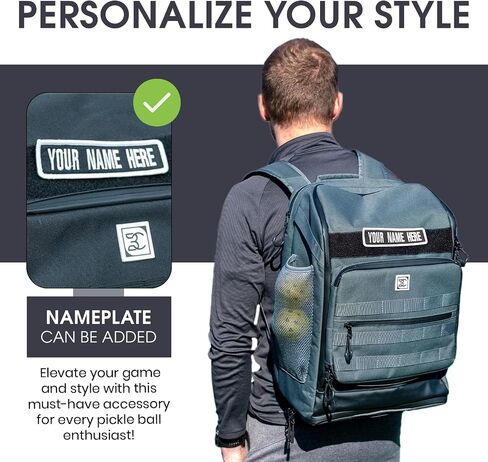 Premium Pickleball Bag Backpack - Water Resistant, Vented Shoe Compartment, and Customizable Nameplate in Saudi Arabia