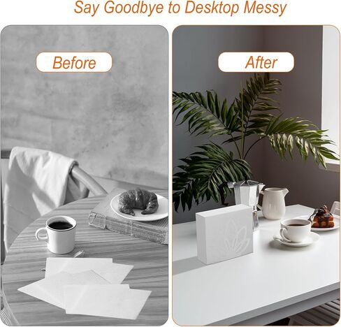 حامل مناديل معدني من بيوتي فلاير للطاولة، حامل مناديل مستقيم من الفولاذ المقاوم للصدأ للمطبخ والمنضدة، حامل مناديل حديث قائم بذاته للمنزل وحفلات النزهة، قاعدة مبطنة (أبيض) in Kuwait