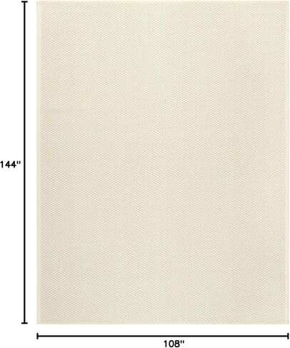 SAFAVIEH Palm Beach Collection Runner Rug - 2' x 8', Ivory, Hand-Knotted Sisal & Wool, Ideal for High Traffic Areas in Living Room, Bedroom (PAB617A) in Saudi Arabia