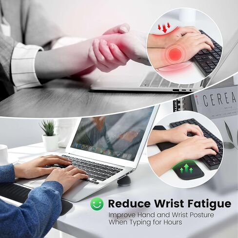TKL Keyboard Wrist Rest, Super Soft Memory Foam Ergonomic Computer Wrist Support Pad, Comfortable Desk Wrist Cushion, Laptop Keyboard Arm Hand Rest for Wrists Pain Office Gaming Typing (White) in Saudi Arabia