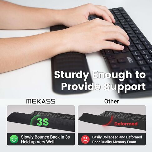 TKL Keyboard Wrist Rest, Super Soft Memory Foam Ergonomic Computer Wrist Support Pad, Comfortable Desk Wrist Cushion, Laptop Keyboard Arm Hand Rest for Wrists Pain Office Gaming Typing (White) in Saudi Arabia