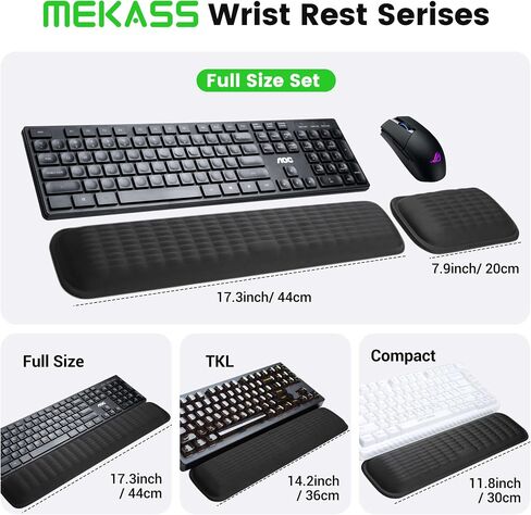 TKL Keyboard Wrist Rest, Super Soft Memory Foam Ergonomic Computer Wrist Support Pad, Comfortable Desk Wrist Cushion, Laptop Keyboard Arm Hand Rest for Wrists Pain Office Gaming Typing (White) in Saudi Arabia