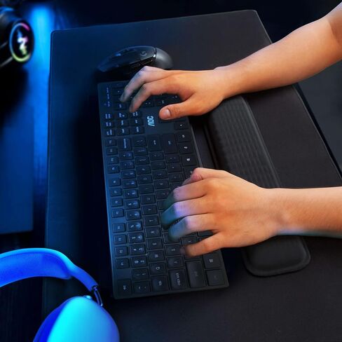 TKL Keyboard Wrist Rest, Super Soft Memory Foam Ergonomic Computer Wrist Support Pad, Comfortable Desk Wrist Cushion, Laptop Keyboard Arm Hand Rest for Wrists Pain Office Gaming Typing (White) in Saudi Arabia