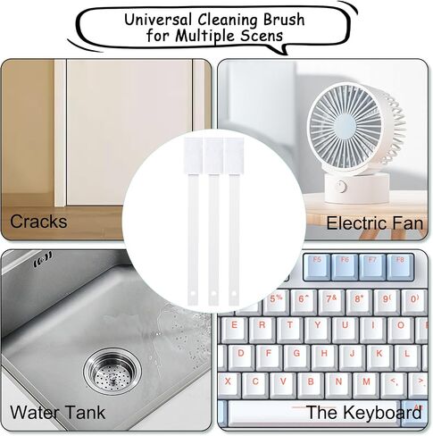 40pcs Disposable Crevice Cleaning Brushes, Cleaning Tools for Household Use, Toilet Cleaning Kit, Window Groove Cleaning Brush Set for Door Track Keyboard Toilet Seat Small Crevices (White) in Saudi Arabia