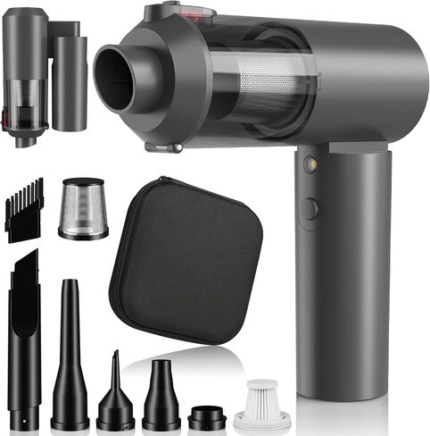 AirifyPro Vac V2 Portable Air Blower/Car Vacuum 90°Foldable 3in1 Handheld Vacuums Cleaner Brushless Motor High Power 14500PA Compressed Air Dusters Cordless Vacuum Cleaners for Car Home in Saudi Arabia