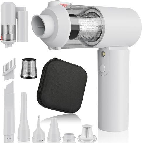 AirifyPro Vac V2 Portable Air Blower/Car Vacuum 90°Foldable 3in1 Handheld Vacuums Cleaner Brushless Motor High Power 14500PA Compressed Air Dusters Cordless Vacuum Cleaners for Car Home in Saudi Arabia