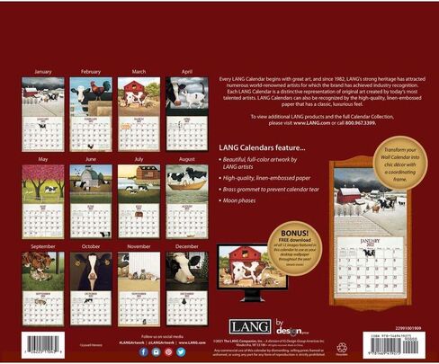 لانج أبقار أبقار أبقار 2022 تقويم الحائط (22991001909) in Saudi Arabia