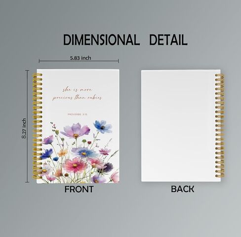 Christian Bible Journals for Women, Christian Notebook, Prayer Journal for Women, Bible Notebooks for Note Taking, She is Fearfully and Wonderfully Made Spiral Notebook 5.5x8.3 with 164 Pages in Saudi Arabia